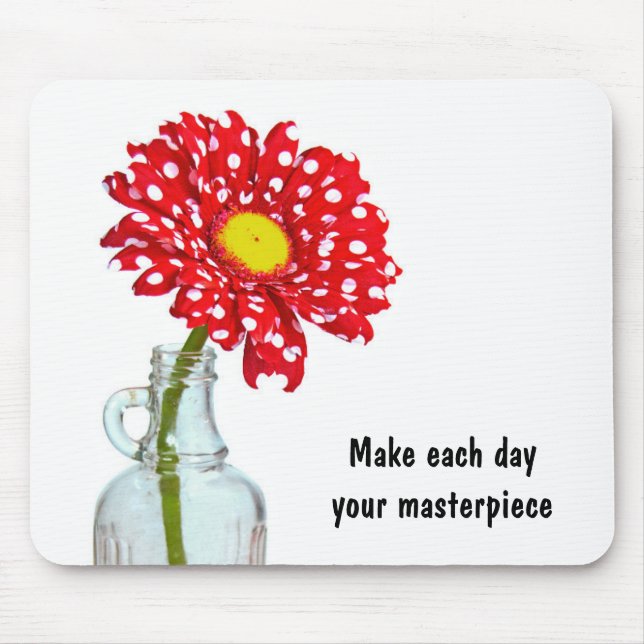 Mousepad Bolinhas Daisy com Cotação (Frente)