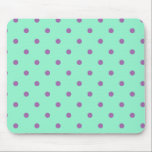 Mousepad bolinhas de hortelã roxa elegante<br><div class="desc">Design de bolinhas elegante e moderna.</div>