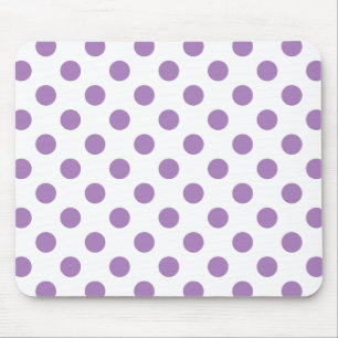 Mousepad bolinhas de lavanda em branco