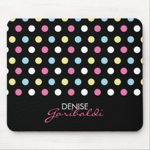 Mousepad Bolinhas de néon modernas à moda personalizadas