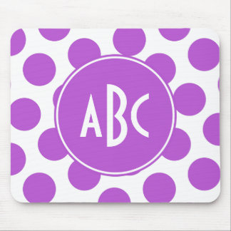 Mousepad Bolinhas de Orquídeas Médias Monogramadas