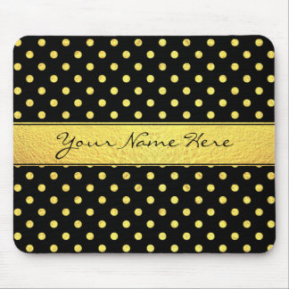 Mousepad Bolinhas Dourados do falso chique elegante no