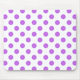 Mousepad bolinhas Lilás e brancas