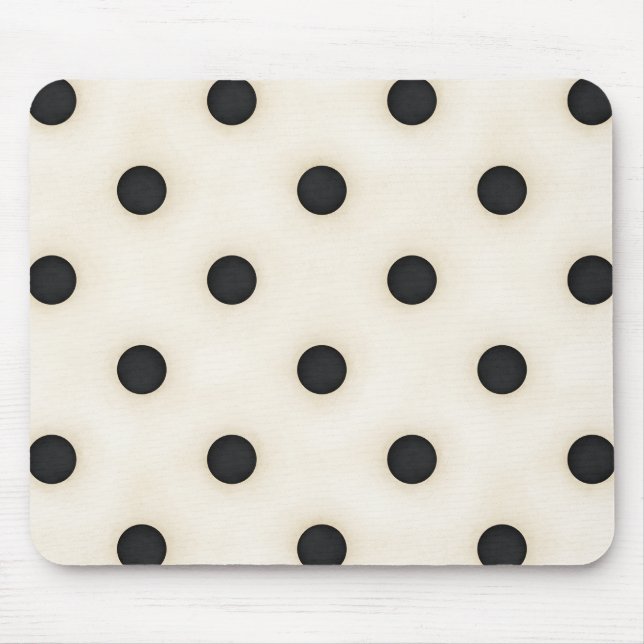 Mousepad Bolinhas Pretas com Distância Branca Antiquada (Frente)