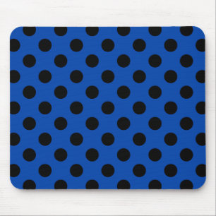 Mousepad bolinhas pretas de azul real