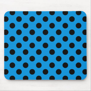 Mousepad Bolinhas pretas em azul-céu