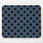 Mousepad Bolinhas pretas em azul-cinza<br><div class="desc">Bolinhas pretas em azul-cinza</div>
