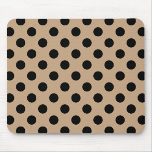 Mousepad Bolinhas pretas em bege