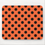 Mousepad Bolinhas pretas em laranja<br><div class="desc">Bolinhas pretas em laranja</div>