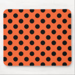 Mousepad Bolinhas pretas em laranja<br><div class="desc">Bolinhas pretas em laranja</div>