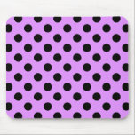 Mousepad Bolinhas pretas em lilás<br><div class="desc">Bolinhas pretas em lilás</div>
