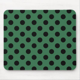 Mousepad Bolinhas pretas em verde-cinza
