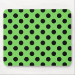 Mousepad Bolinhas pretas no verde limão<br><div class="desc">Bolinhas pretas no verde limão</div>