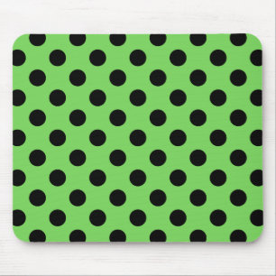 Mousepad Bolinhas pretas no verde limão