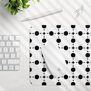 Mousepad Bolinhas Pretas, Padrão de Bolinhas, Pontos, Ponto