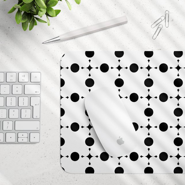 Mousepad Bolinhas Pretas, Padrão de Bolinhas, Pontos, Ponto (Criador carregado)
