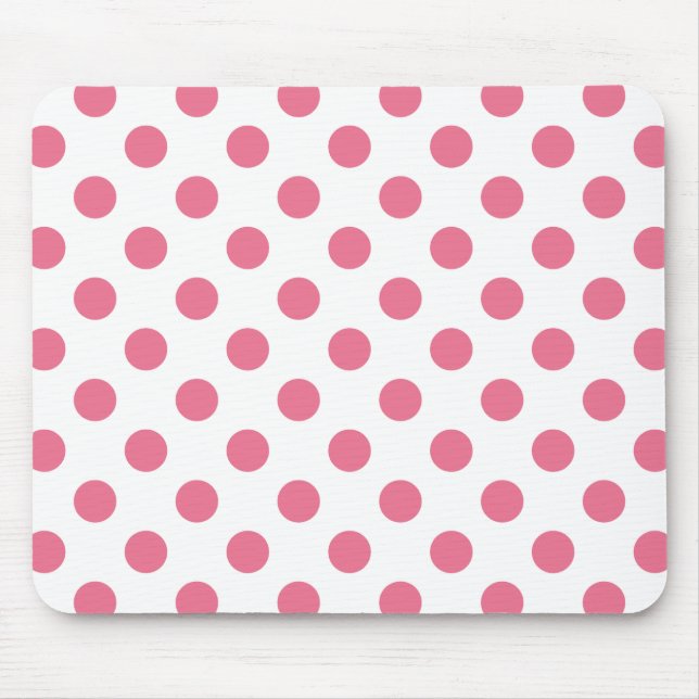 Mousepad Bolinhas rosa e branca (Frente)