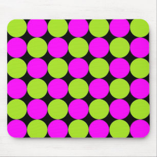 Mousepad Bolinhas rosa quente e Limão