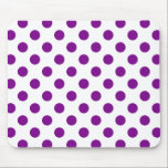 Mousepad Bolinhas roxas e brancas<br><div class="desc">Bolinhas roxas e brancas</div>