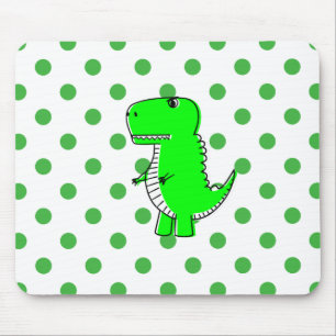 Mousepad Bolinhas Verdes do Dinossauro Verde