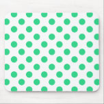 Mousepad Bolinhas verdes e brancas<br><div class="desc">Bolinhas verdes e brancas</div>