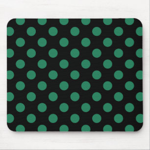 Mousepad Bolinhas verdes e pretas