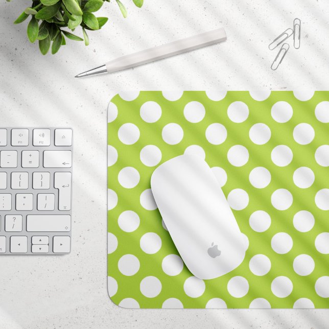 Mousepad Bolinhas verdes, padrão de Bolinhas, pontos, ponto (Criador carregado)