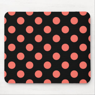 Mousepad Bolinhas vivas de corais em preto
