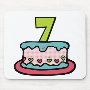 Mousepad Bolo de aniversário da criança de 7 anos