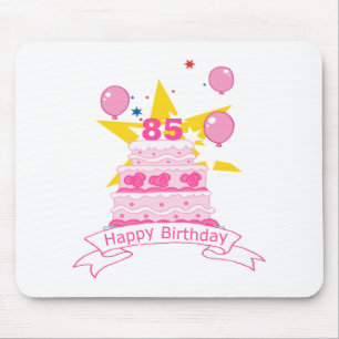 Mousepad Bolo de aniversário das pessoas de 85 anos
