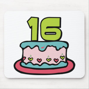 Mousepad Bolo de aniversário de 16 anos