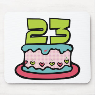 Mousepad Bolo de aniversário de 23 anos
