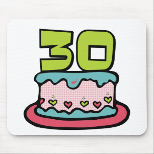Mousepad Bolo de aniversário de 30 anos