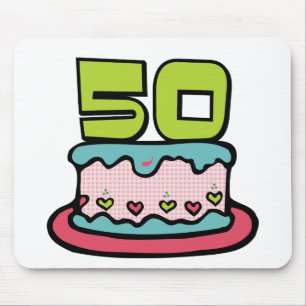 Mousepad Bolo de aniversário de 50 anos