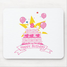 Mousepad Bolo de aniversário de 8 anos