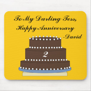 Mousepad Bolo de Casamento de Chocolate