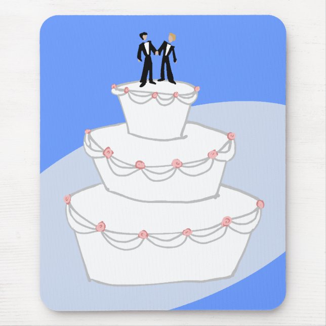 Mousepad Bolo de Casamento Dois Alvos (Frente)