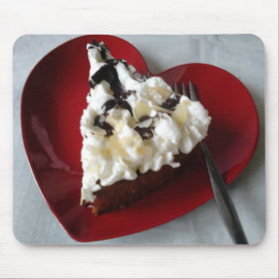Mousepad Bolo de Chocolate Vermelho Amor Romântico