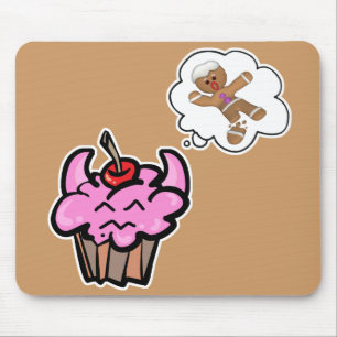 Mousepad Bolo de Cupcake Assassino de Biscoito Divertido e
