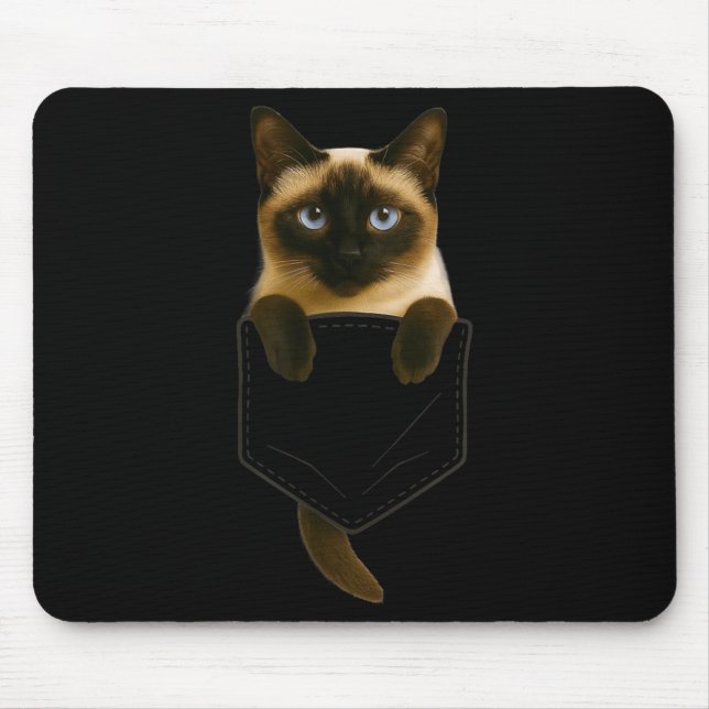 Mousepad Bolsa de Gato Siamesa Divertida Mãe de Gato Pai de (Frente)