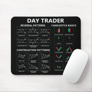 Mousepad Bolsa de valores do profissional do dia: candlesti