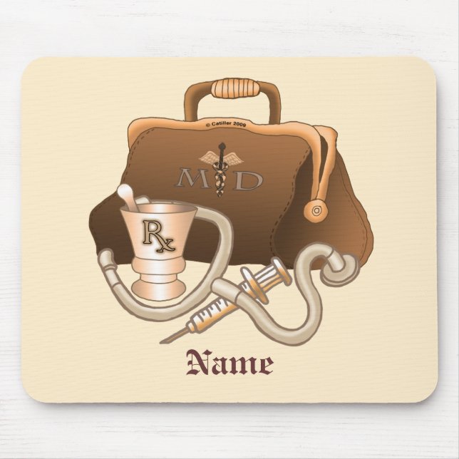 Mousepad Bolsa Médica de Médico (Frente)