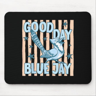 Mousepad Bom Dia Azul Jay Fofo Gráfico Retro De Volta Para