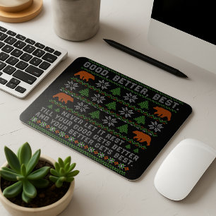 Mousepad Bom Melhor Ótimo Nunca Deixe Descansar Citação de