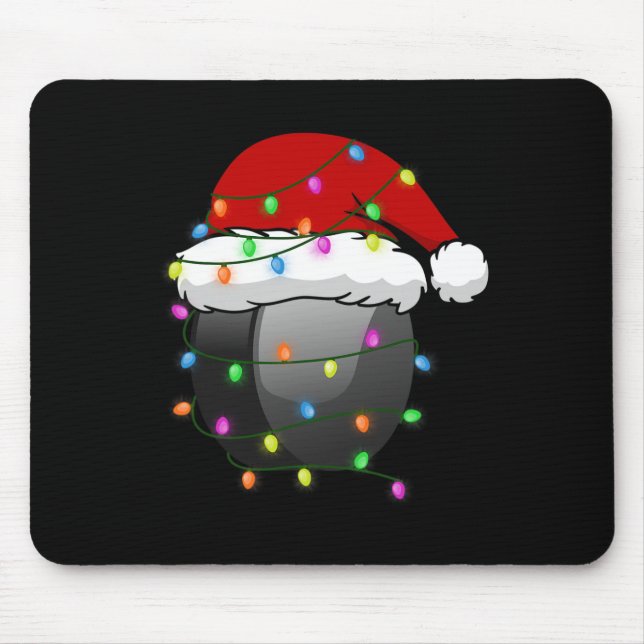 Mousepad Bom Natal, Natal, Hockey do Papai Noel, Homens do  (Frente)