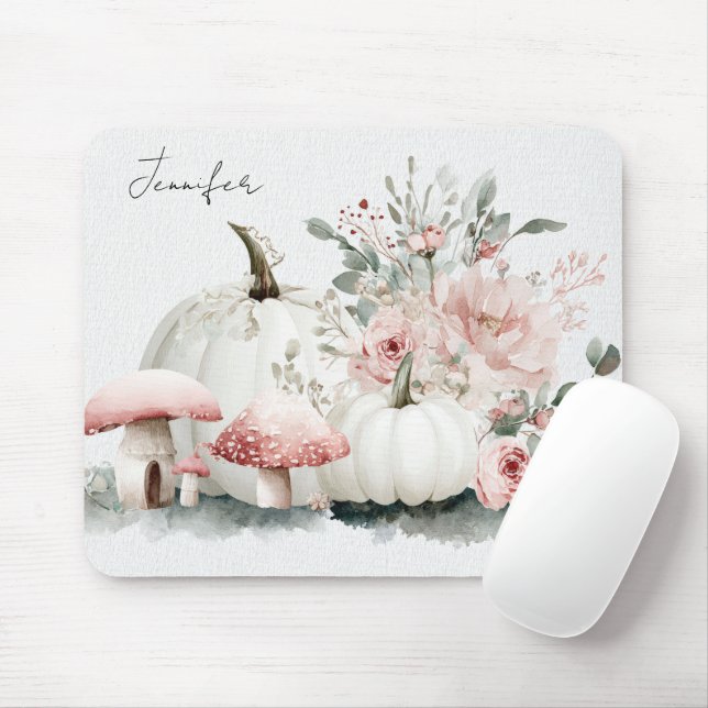 Mousepad Bombas de outono e flores (Com mouse)