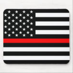 Mousepad bombeiro bombeiro bombeiro americano unido<br><div class="desc">bombeiro bombeiro roedor de linha vermelha norte-americano estados unidos américa</div>