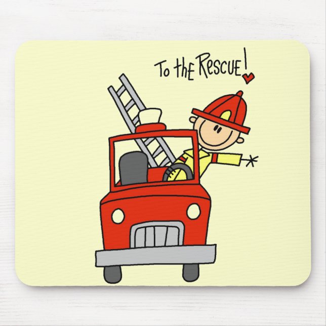 Mousepad Bombeiro de Palito ao Resgate (Frente)