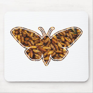 Mousepad Bombyx Mori Silk Moth Life Cycle Silhoule
