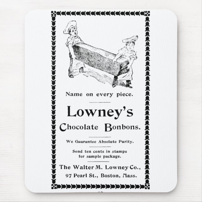 Mousepad Bonbons de chocolate de Lowney (Frente)